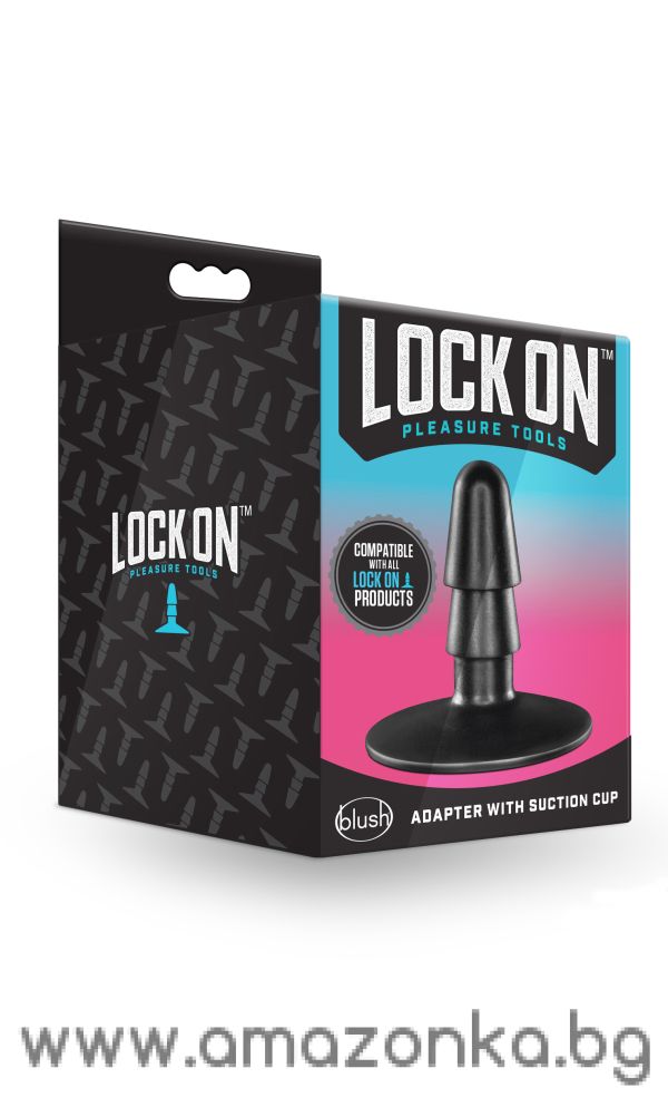 LOCK ON ADAPTER WITH SUCTION CUP BLACK
