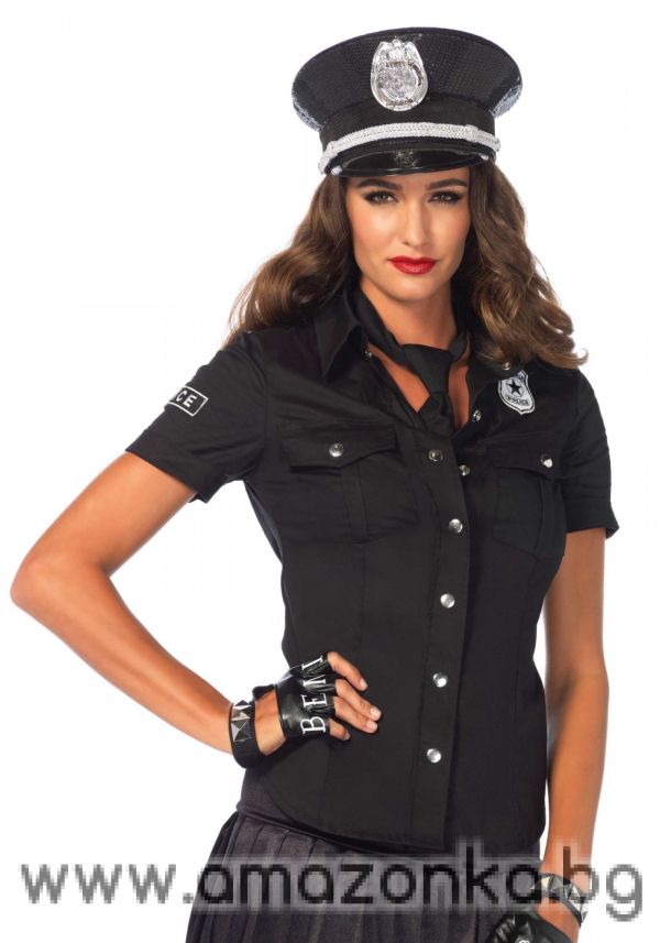 Leg Avenue Cop Costume Shirt size;S  (26401SIZE;M)