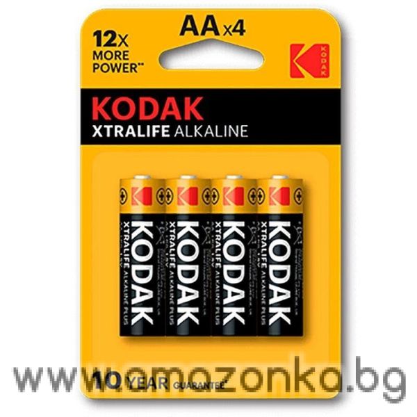 KODAK Xtralife Alkaline battery AA LR6 Blister of 4