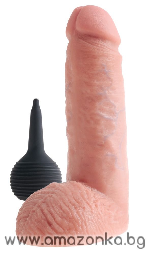  King Cock 8" Squirting Cock with Balls 