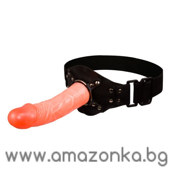 Thigh or Boot Leather Strap On Dildo Harness
