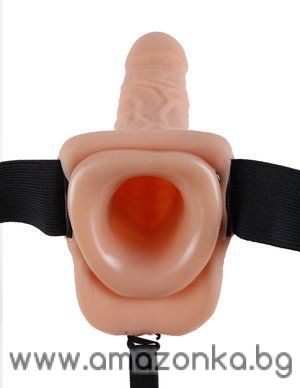 Fetish Fantasy 7 Hollow Strap On With Balls Flesh Inches