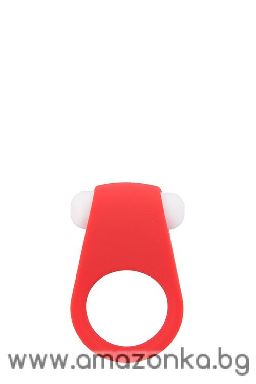 Вибриращ пръстен ''Lit-up silicone stimu-ring - 4 RED''