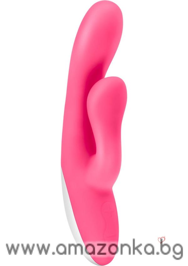 Мултифункционален вибратор за G-точка - "Pleasure Bunny Trix Pink" 17.78см