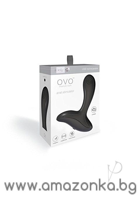  Ovo Q1 Rechargeable Anal Toy, Black OVO