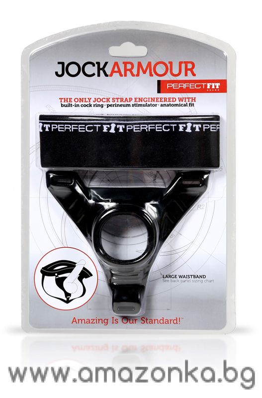  Jock Armour Black WaistbandДжок Armor е комбинация Джок каишка / Cock Ring - хибриден уред, който да не се поддава на категоризация.Размер М