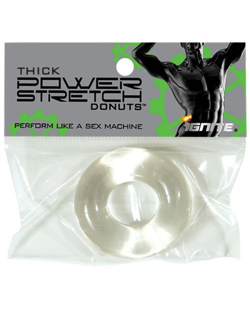 Ignite Thick Power Stretch Donut Cock Ring – Clear
