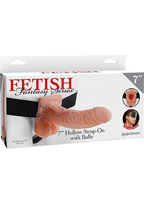 Fetish Fantasy 7 Hollow Strap On With Balls Flesh Inches