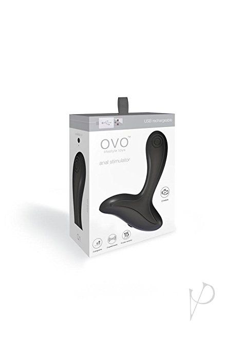  Ovo Q1 Rechargeable Anal Toy, Black OVO