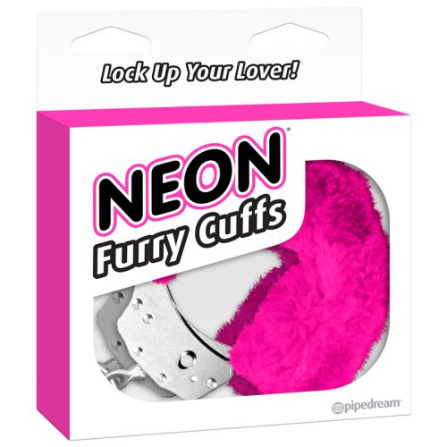 Метални белезници Neon Furry Cuffs