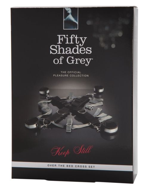 BDSM комплект Fifty Shades of Grey Keep Still Over the Bed Cross Set Silver