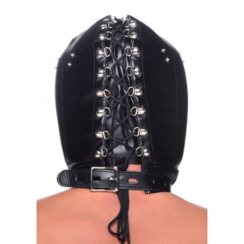 Универсална маска.Muzzled Universal BDSM Hood with Removable Muzzle