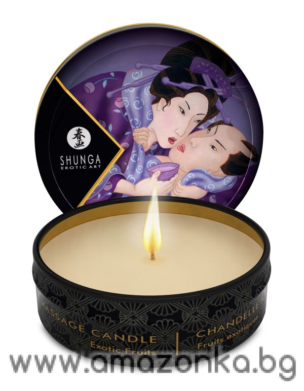 "Shunga" Масажна свещ с аромат на екзотични плодове – Massage Candle Exotic Fruit 30ml