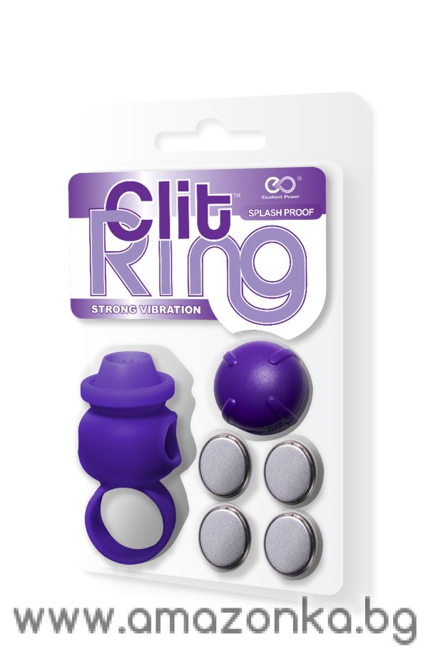 Клитор стимулатор с пръстен–CLIT RING PURPLE