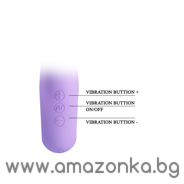 Мултифункционален вибратир Pretty Love Canrol Nubby Rabbit Vibe - 7 Function Pastel Purple