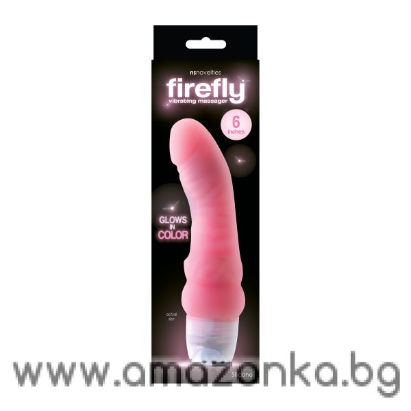 FIREFLY 6INCH VIBRATING MASSAGER PINK