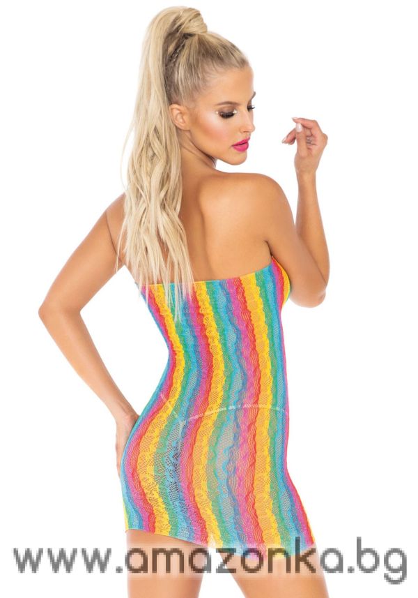 Leg-Avenue Rainbow leopard tube dress