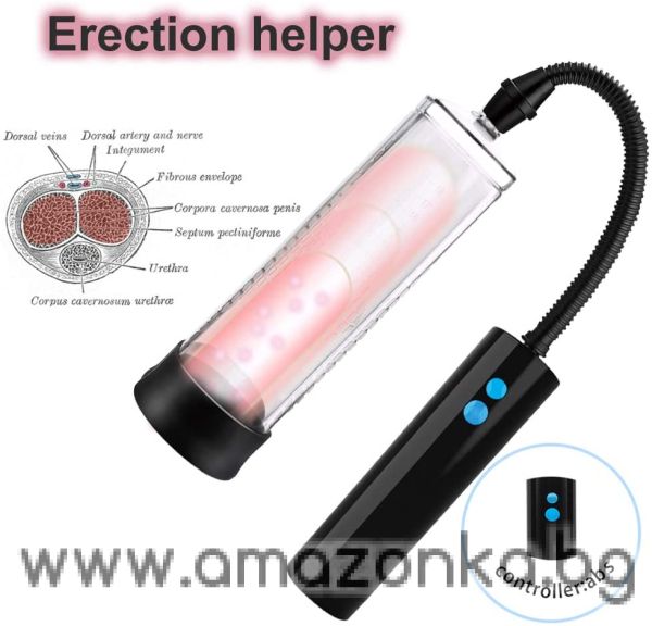 Автоматична пенис помпа - Auto penis pump USB RECHARGE AS Silicone - Passion Pump