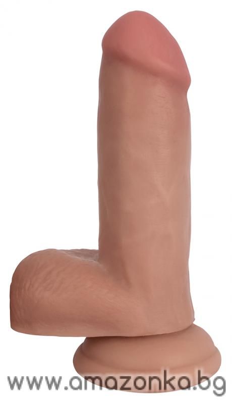 Realistic Dildo with Suction Cup and Scrotum