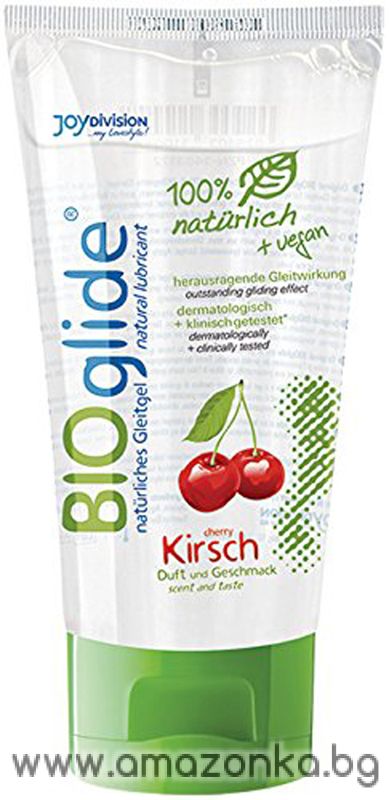 Натурален интимен лубрикант с аромат на череша-BIOglide Cherry Lubricant - 80 ml