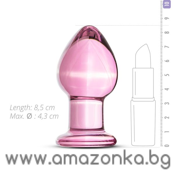 Pink Glass Buttplug 