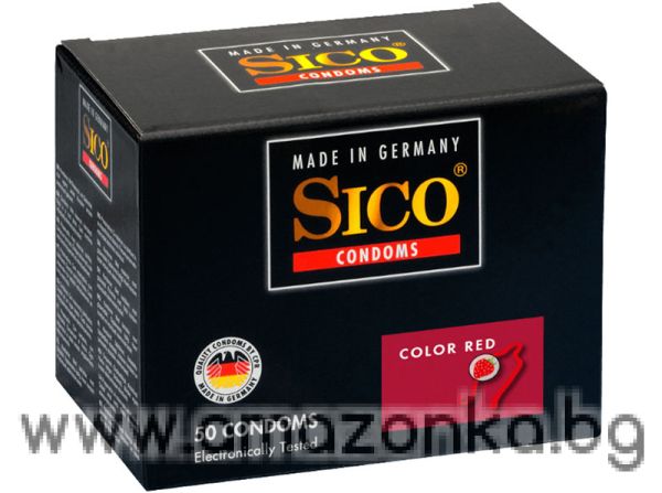 Sico Color Red Strawberry Condoms-1-Condom-52mm.
