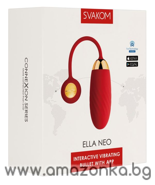 Интерактивно вибро яйце-Ella Neo-SVAKOM-контрол на дълги разстояния (по всяко време и навсякъде по света)