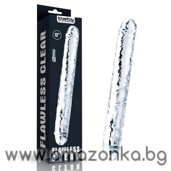 Double Dildo Flawless Clear 12" Clear
