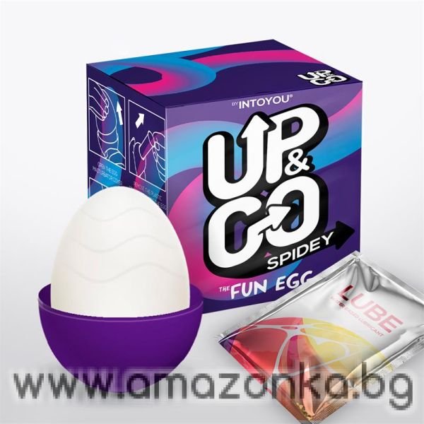 UP&GO Spidey еластичен силиконов мастурбатор Egg Purple