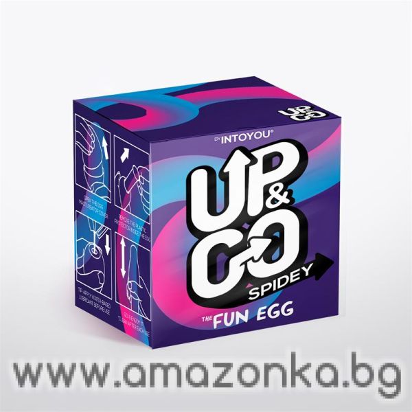 UP&GO Spidey еластичен силиконов мастурбатор Egg Purple