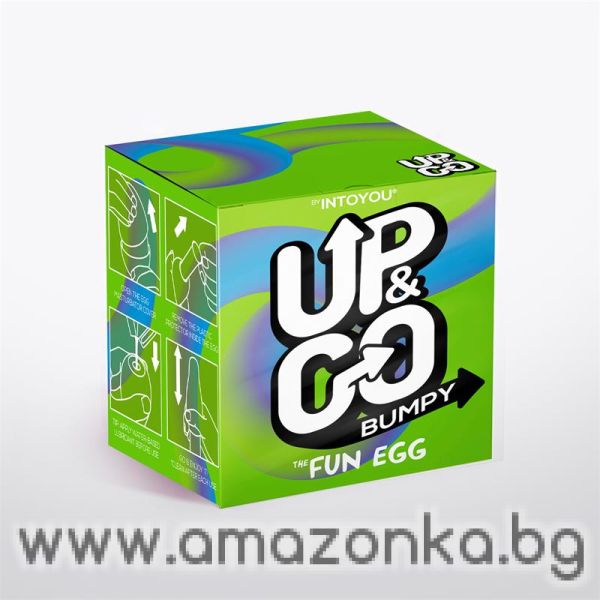 UP&GO Bumpy еластичен силиконов мастурбатор Egg Green
