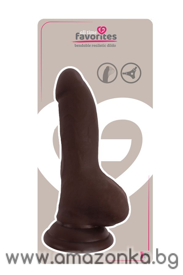 ALL TIME FAVORITES BENDABLE DILDO BROWN