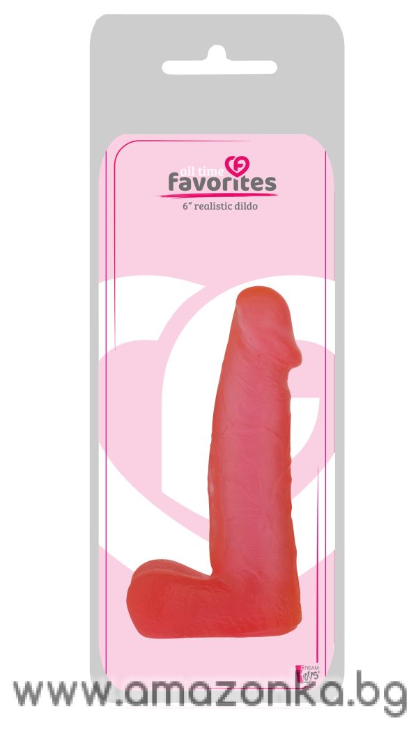 ALL TIME FAVORITES 6INCH REALISTIC DILDO PINK