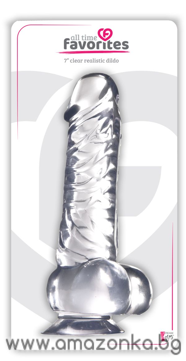 ALL TIME FAVORITES 7INCH CLEAR REALISTIC DILDO 