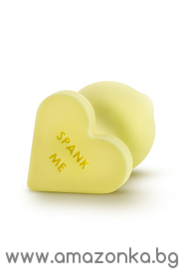 PLAY WITH ME CANDY HEART SPANK ME YELLOW