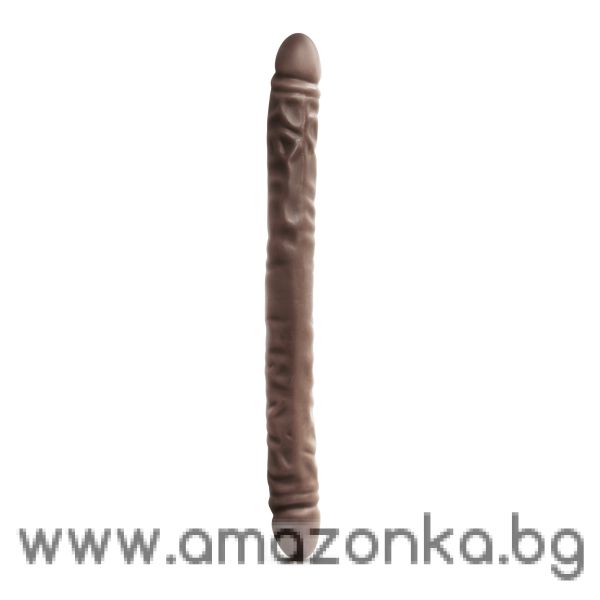 DR SKIN 18INCH DOUBLE DILDO CHOCOLATE