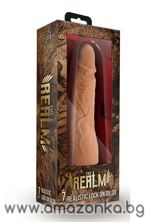 THE REALM REALISTIC 7INCH LOCK ON DILDO