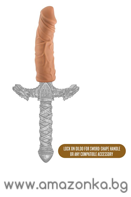 THE REALM REALISTIC 8INCH LOCK ON DILDO