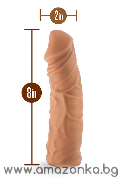 THE REALM REALISTIC 8INCH LOCK ON DILDO