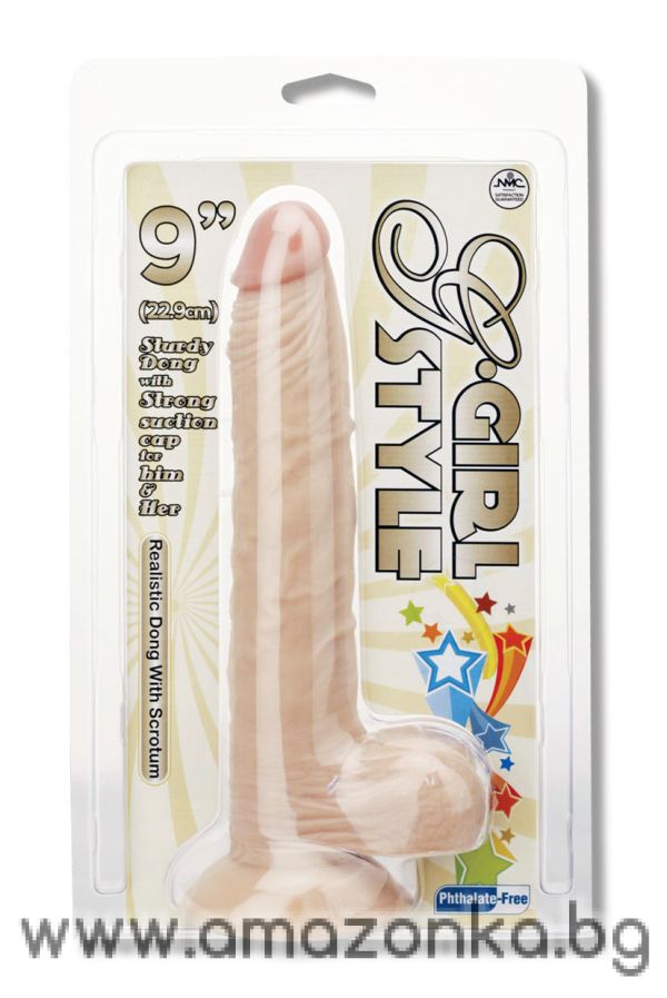 G-GIRL STYLE 9INCH DONG WITH SUCTION CAP