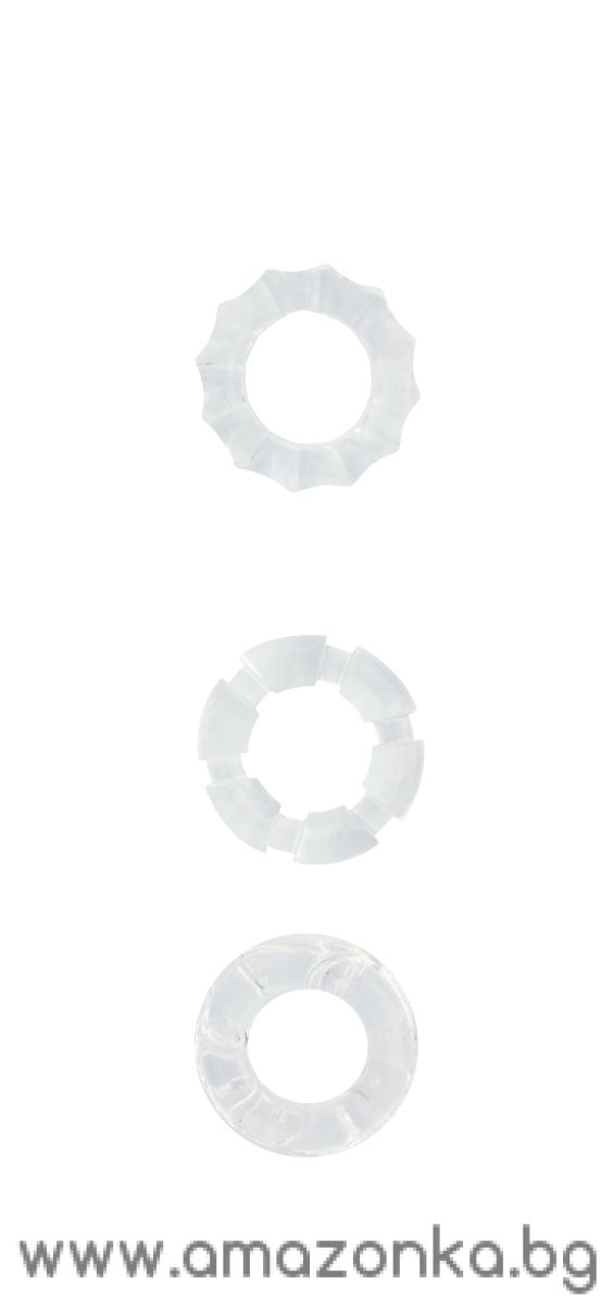 MENZSTUFF STRETCHY COCK RINGS CLEAR