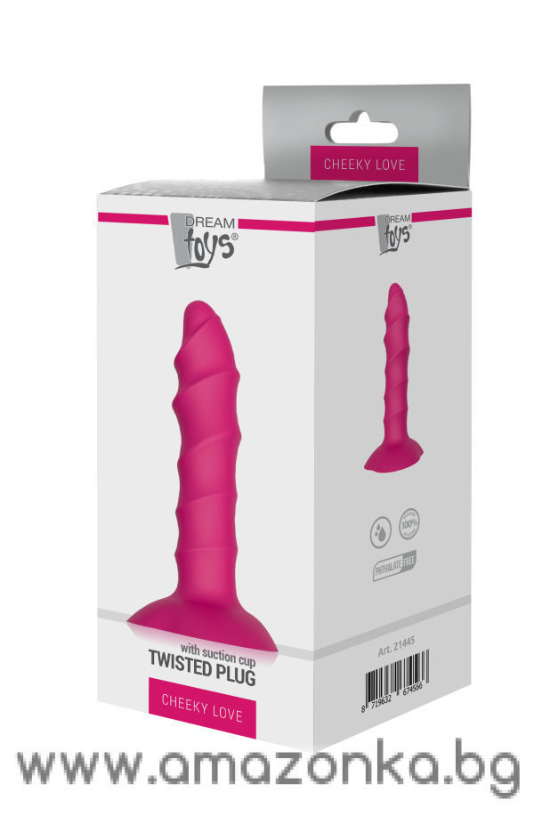 CHEEKY LOVE TWISTED PLUG WITH SUCTION CUP