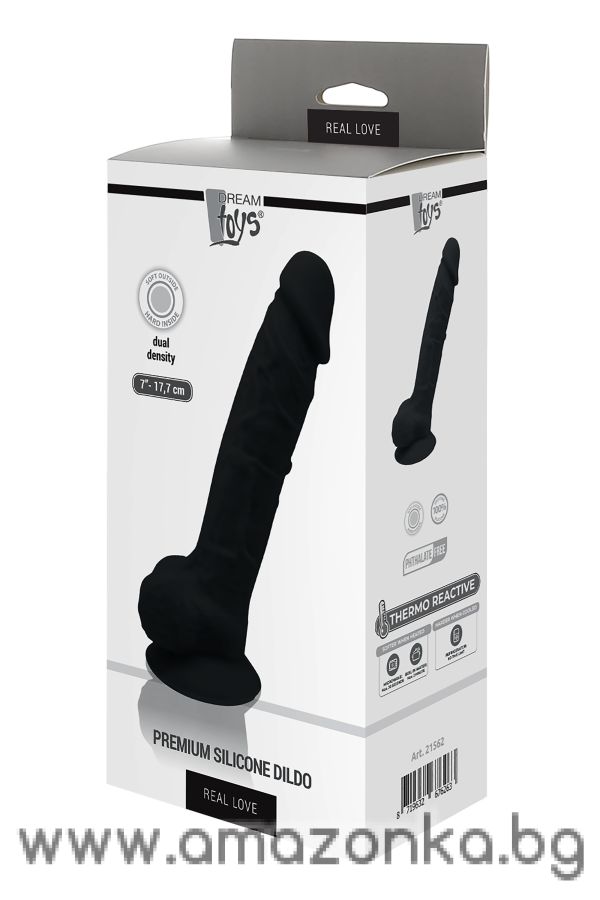 REAL LOVE DILDO 7INCH BLACK