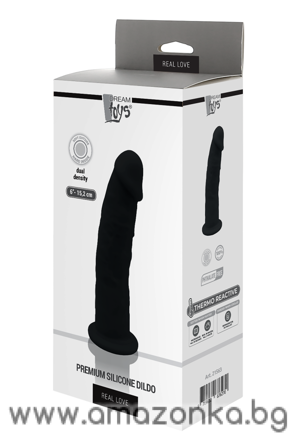REAL LOVE DILDO 6INCH BLACK
