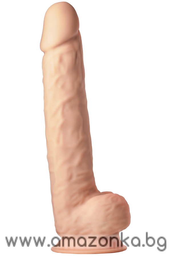 REAL LOVE DUAL DENSITY XXL DILDO 15INCH FLESH
