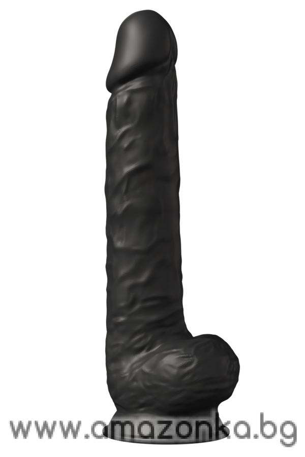 REAL LOVE DUAL DENSITY XXL DILDO 15INCH Black