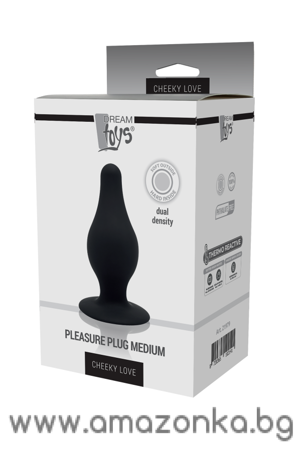CHEEKY LOVE DUAL DENSITY PLEASURE PLUG M BLACK