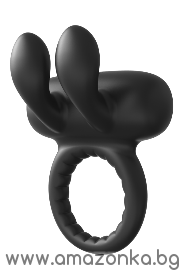 RAMROD RABBIT VIBRATING COCKRING BLACK