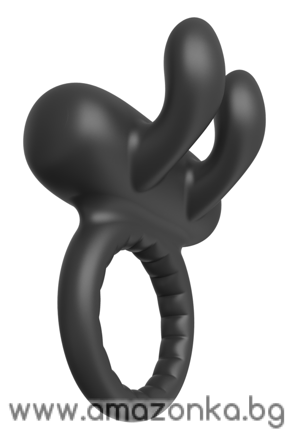 RAMROD RABBIT VIBRATING COCKRING BLACK