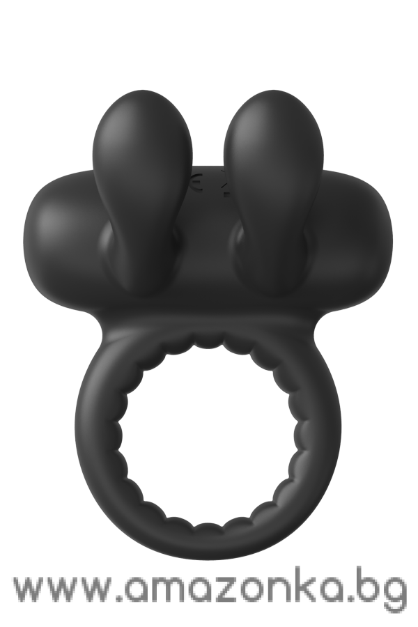 RAMROD RABBIT VIBRATING COCKRING BLACK